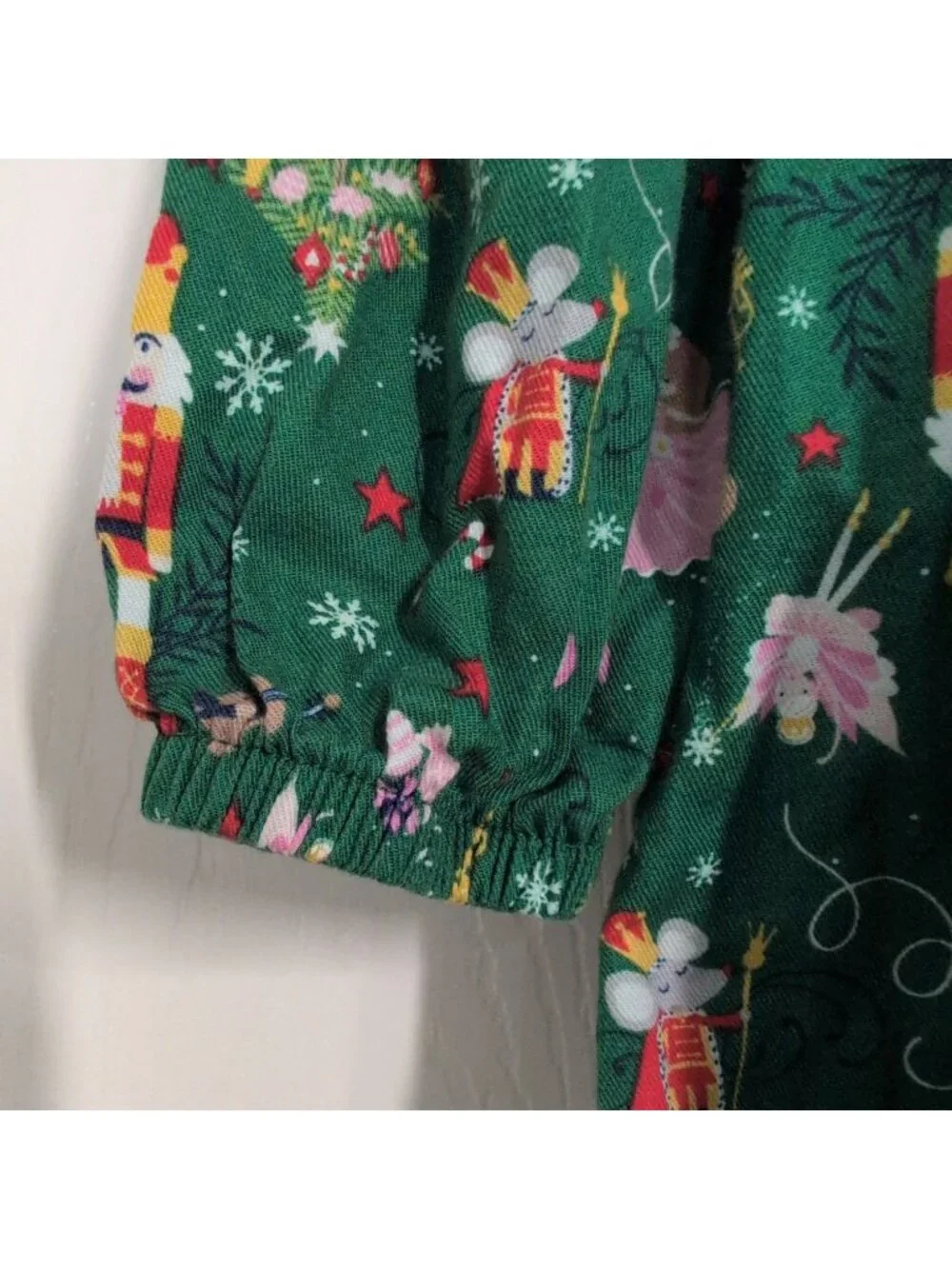 Bonnie Jean Nutcracker Dress Girls Size 5 Green Christmas Ballet Smocked Cotton